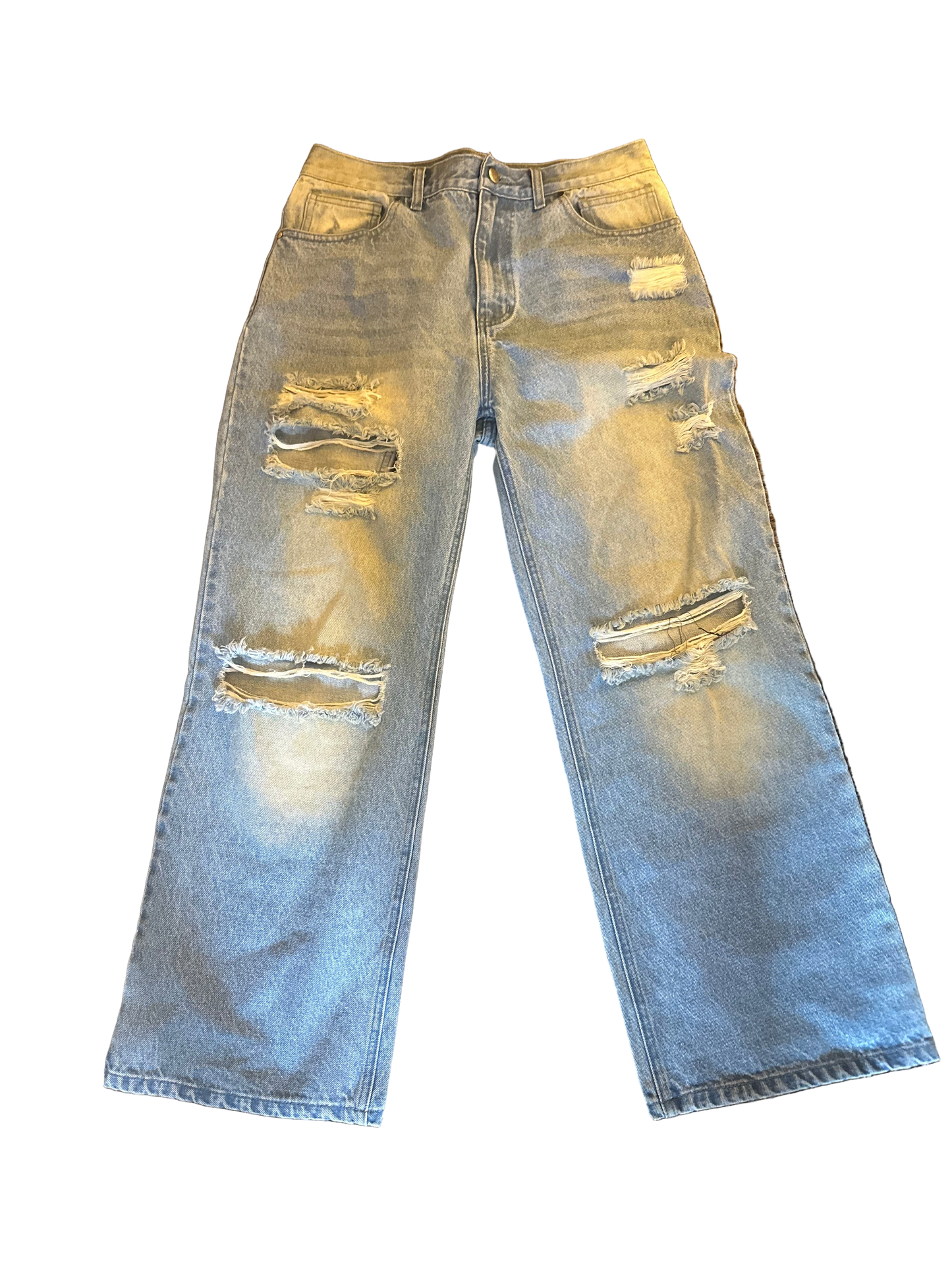 Blue Stressed Out Quad Pocket Denim