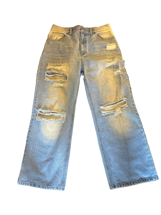 Blue Stressed Out Quad Pocket Denim
